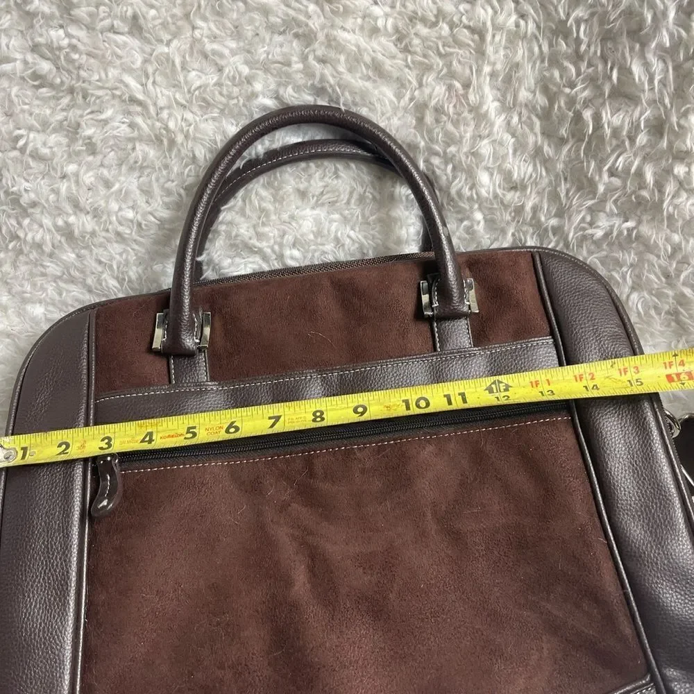 NWOT Mobile Edge Special Edition laptop /office bag Brown faux leather suede .